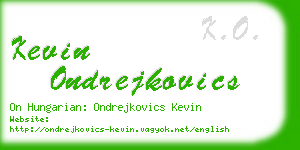 kevin ondrejkovics business card